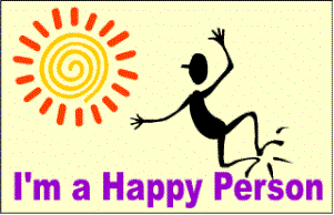 Happy person badge